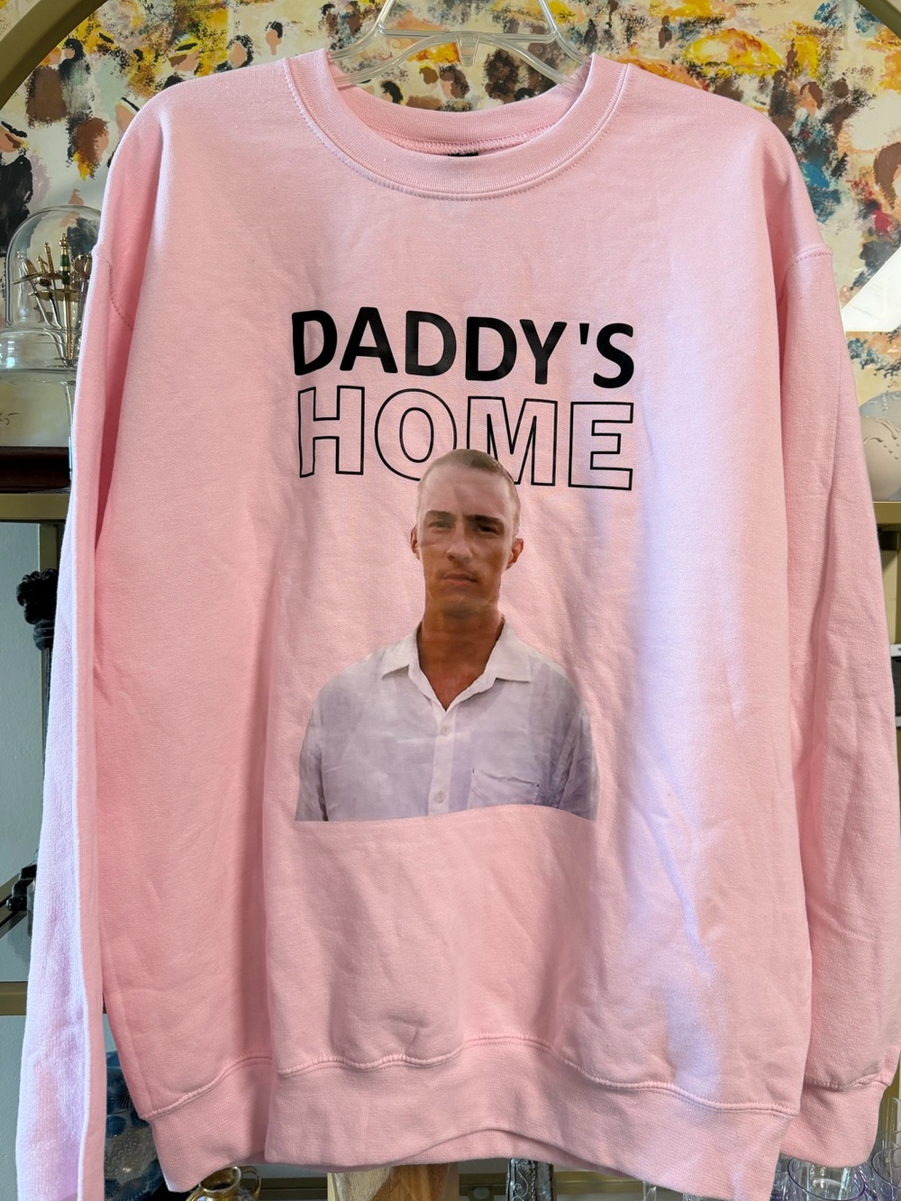Pink Graphic Outer Banks Crewneck Sweater - Rafe Cameron